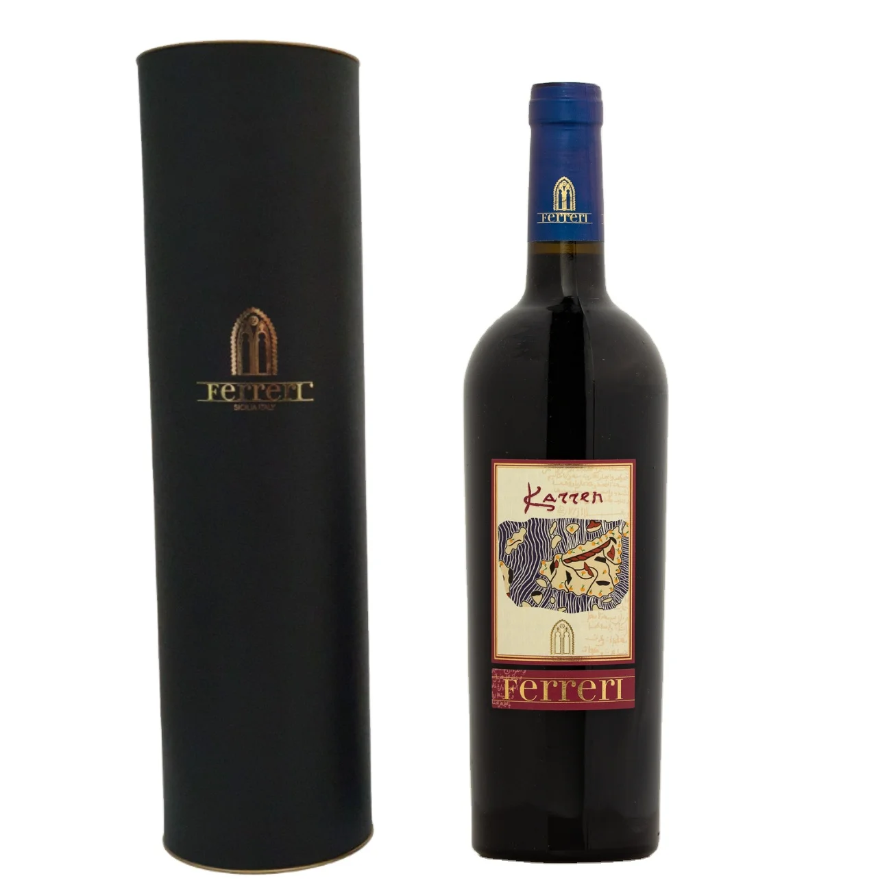 Special Gift Package Offer Magnum Top Italian FERRERI Red Wine Grapes of Cabernet Sauvignon 1,5 l Aged 12 months in french oak