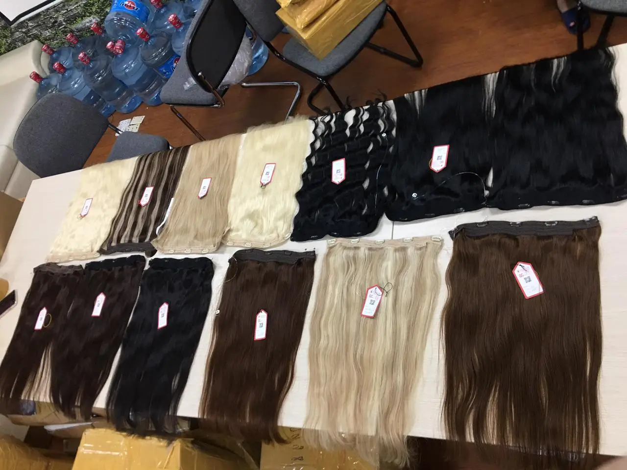 Vietnamese Human  Straight  Diffrent  Colors  Halo  Clipin  Hair Extension