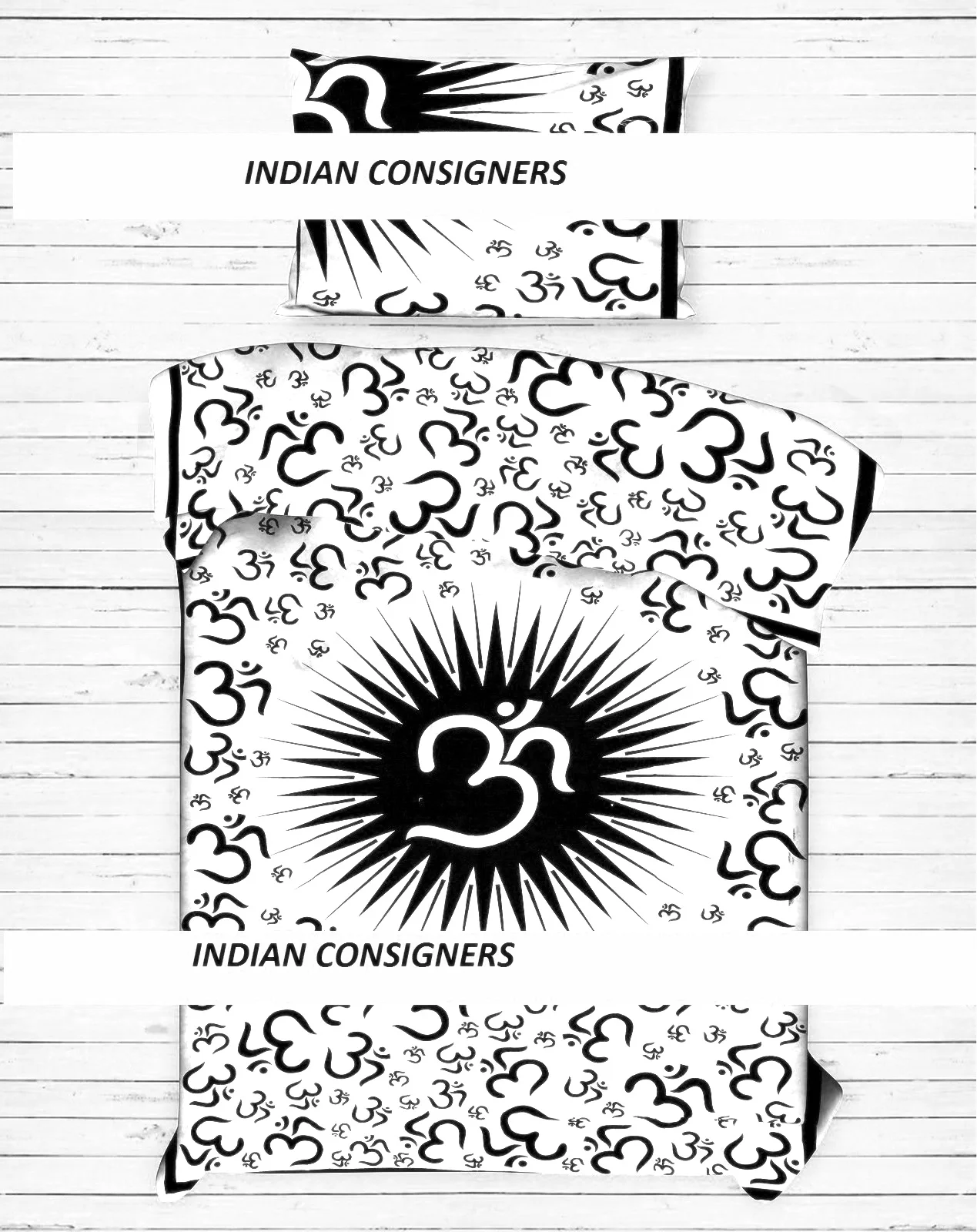 Bedding Cotton Comforter Reversible Twin Size Religious om Chakra Quilt Cover Twin Size Wonderful