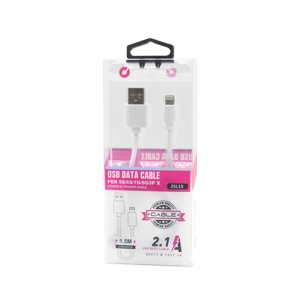 High Quality 150CM 8 PIN 2.1A USB DATA SYNC CHARGING CABLE for iPhone