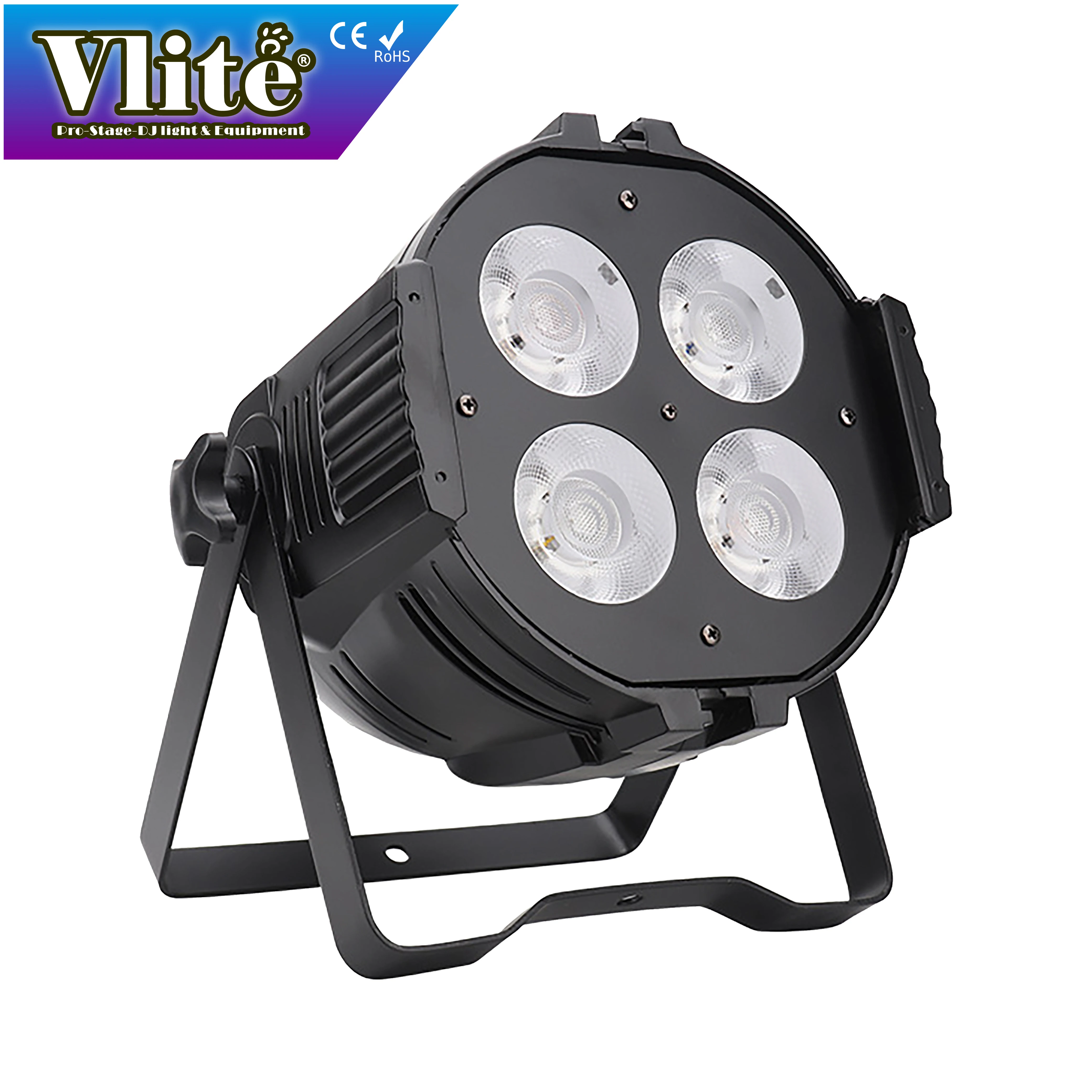 Cheap 4PCS X 50W LED PAR 2-Color COB Spotlights Pixel Control White Warm White Beam RGBW Aluminum Body DMX512 Wireless