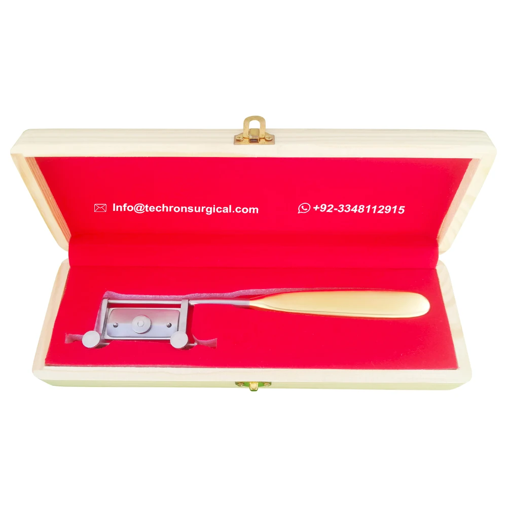 Silver Skin Graft Knife with Wooden Box