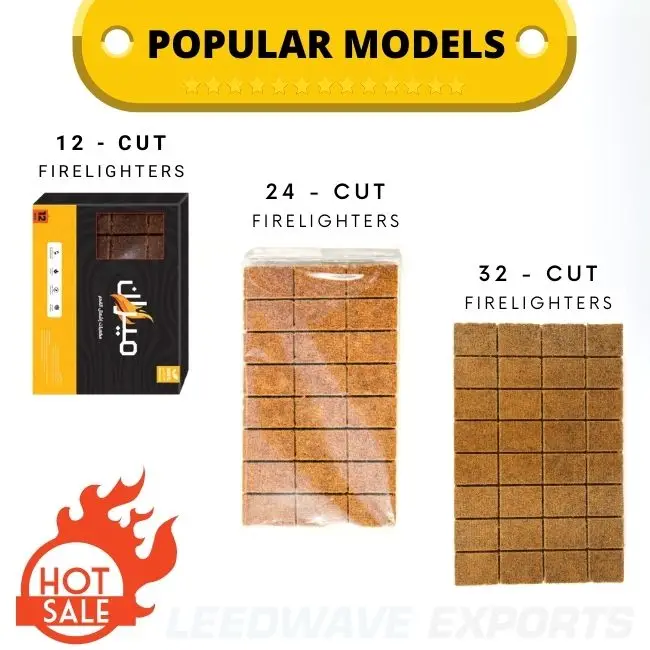 Emergency Solid Fuel Brown Wax and Sawdust cubes Fire