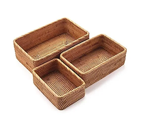 Плетеная корзина из ротанга ручной работы горшок для растений с ручкой богемный декор