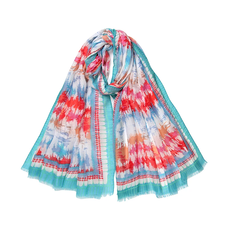 Тысячи шарф стили в магазине 180X90cm граффити живопись масляными красками с принтовым дизайном изготовленным на заказ логосом вискоза