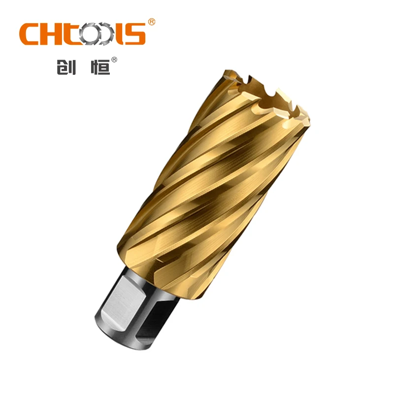 CHTOOLS TiN coating HSS annular hole cutter with 50mm cutting depth