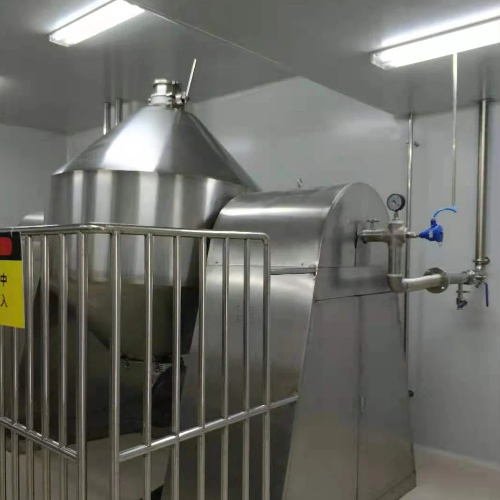 SZG Stable Quality Double Cone Rotary Vacuum Dryer Masterbatch Plastic Particles Crystal Water Vacuum Drum Dryer