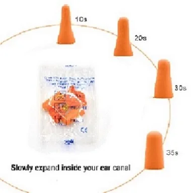 USA Based, In stock Safety Ear Plugs NRR 31dB SNR 38dB Soft Bullet Cancelling Sound Blocking CE EN352-2 Hearing Protection