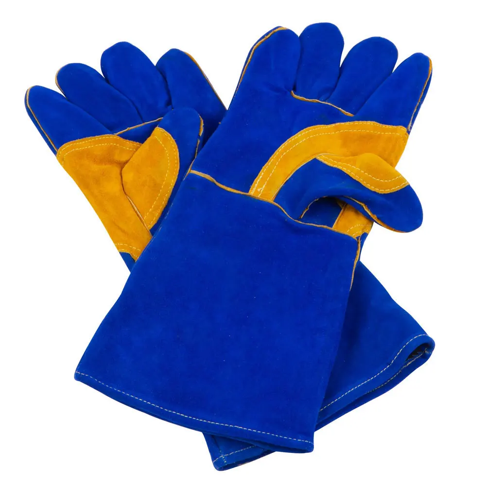 Anti-heat Cowhide Leather Work Gloves Fire Proof Leather Welding Gloves Cut Resistant Welding Gloves