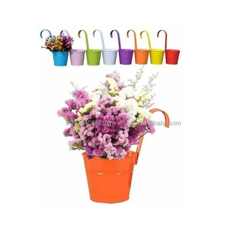 Metal cheap Indian Garden herbs and flowers plant pots