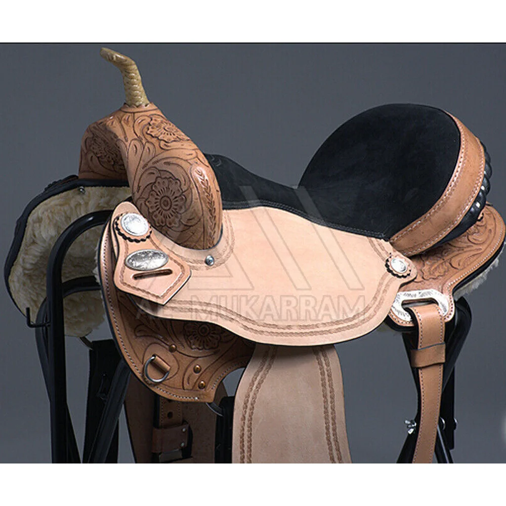 Custom Made Design Top Quality Leather Horse Racing Saddle