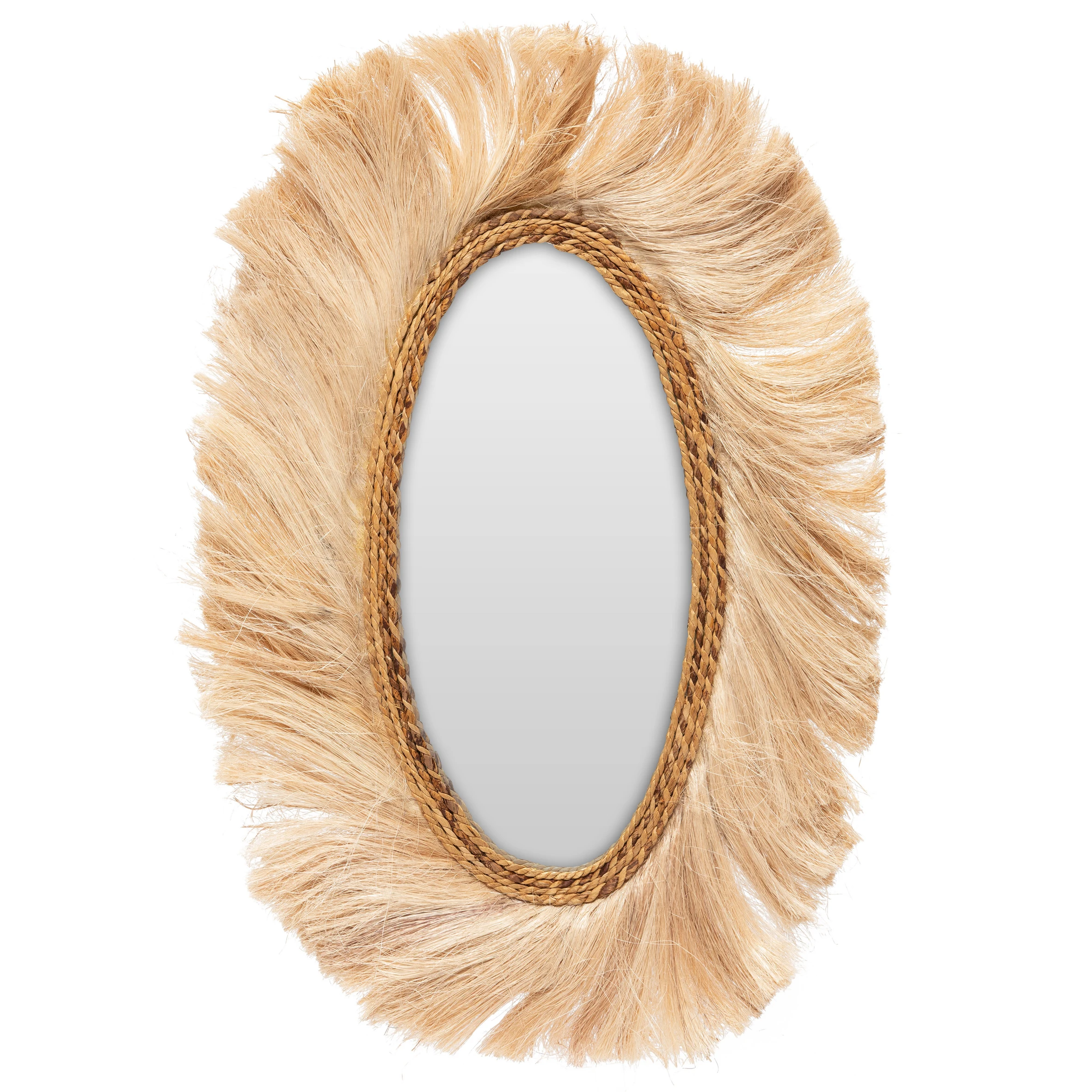 Vietnam Rattan Mirror Large Beauty Round Decorative Woven Wood Wicker Frame Rattan Wall Mirror