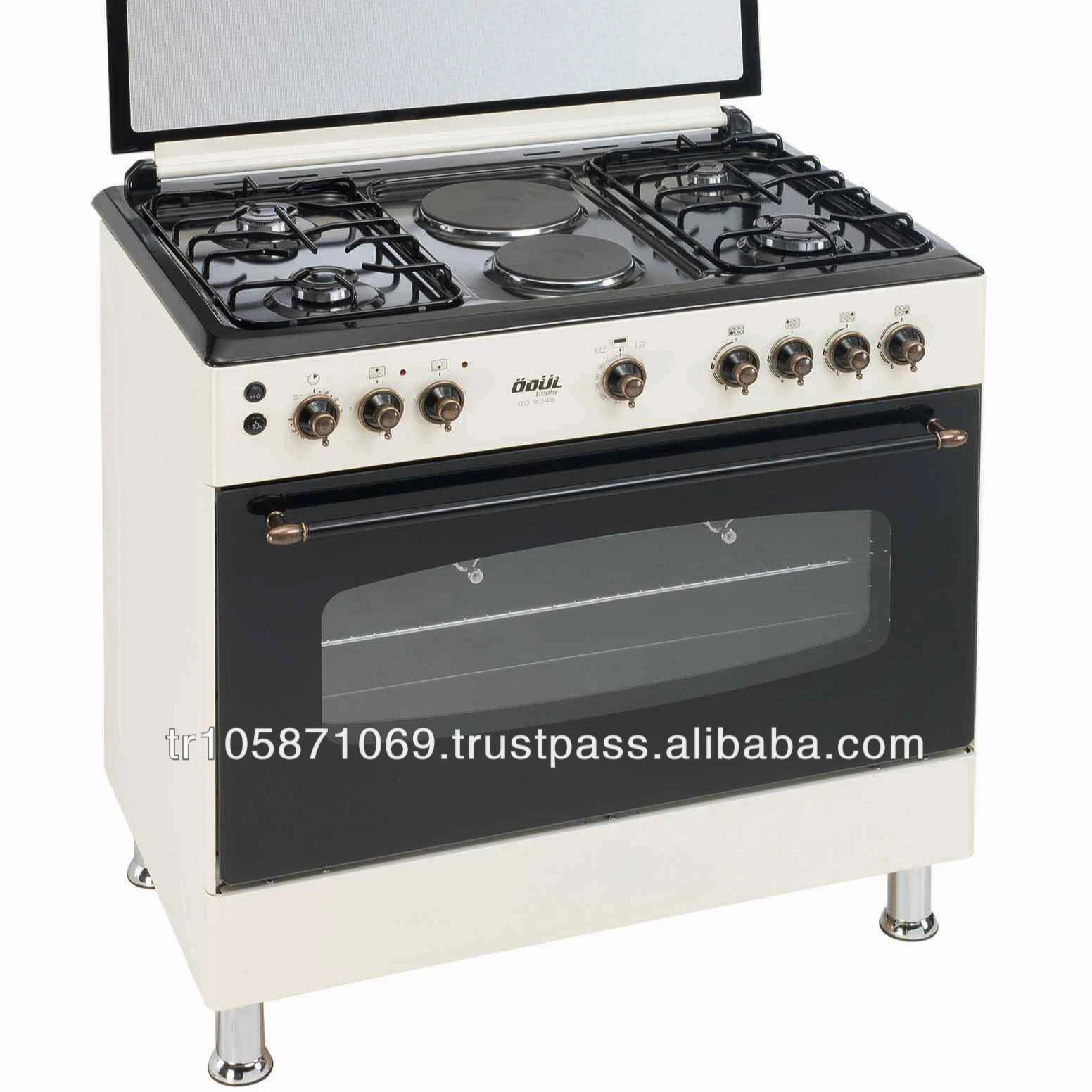 60X90 Elitline Rustic Cream Black Top Table Free Standing Cooker