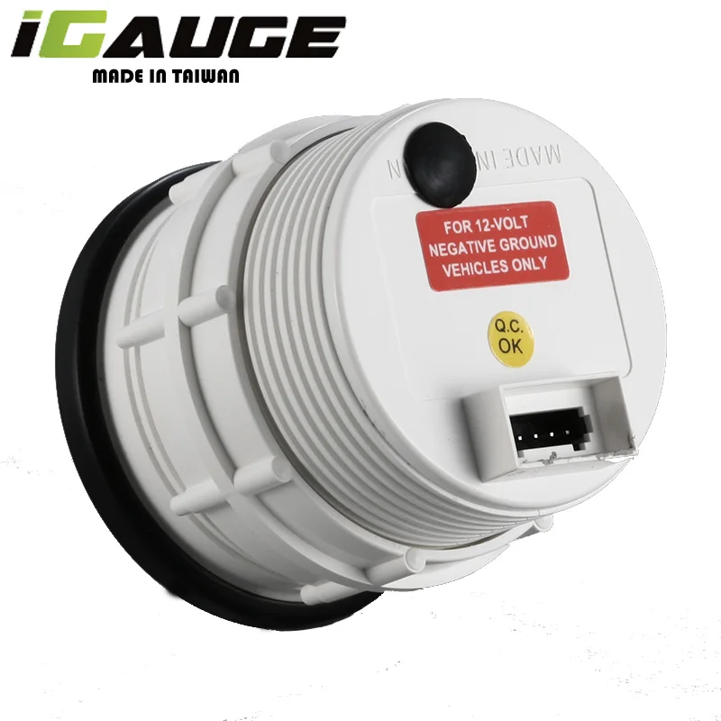 52mm black face blue LED digital waterproof tachometer for car