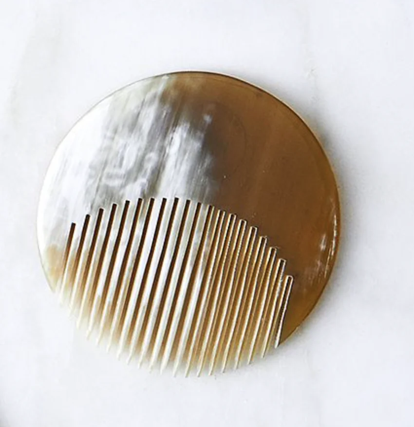 Handmade Circular Buffalo Horn Combs Portable Natural Eco-friendly Wholesale price high quality salon hair style Luxury unique