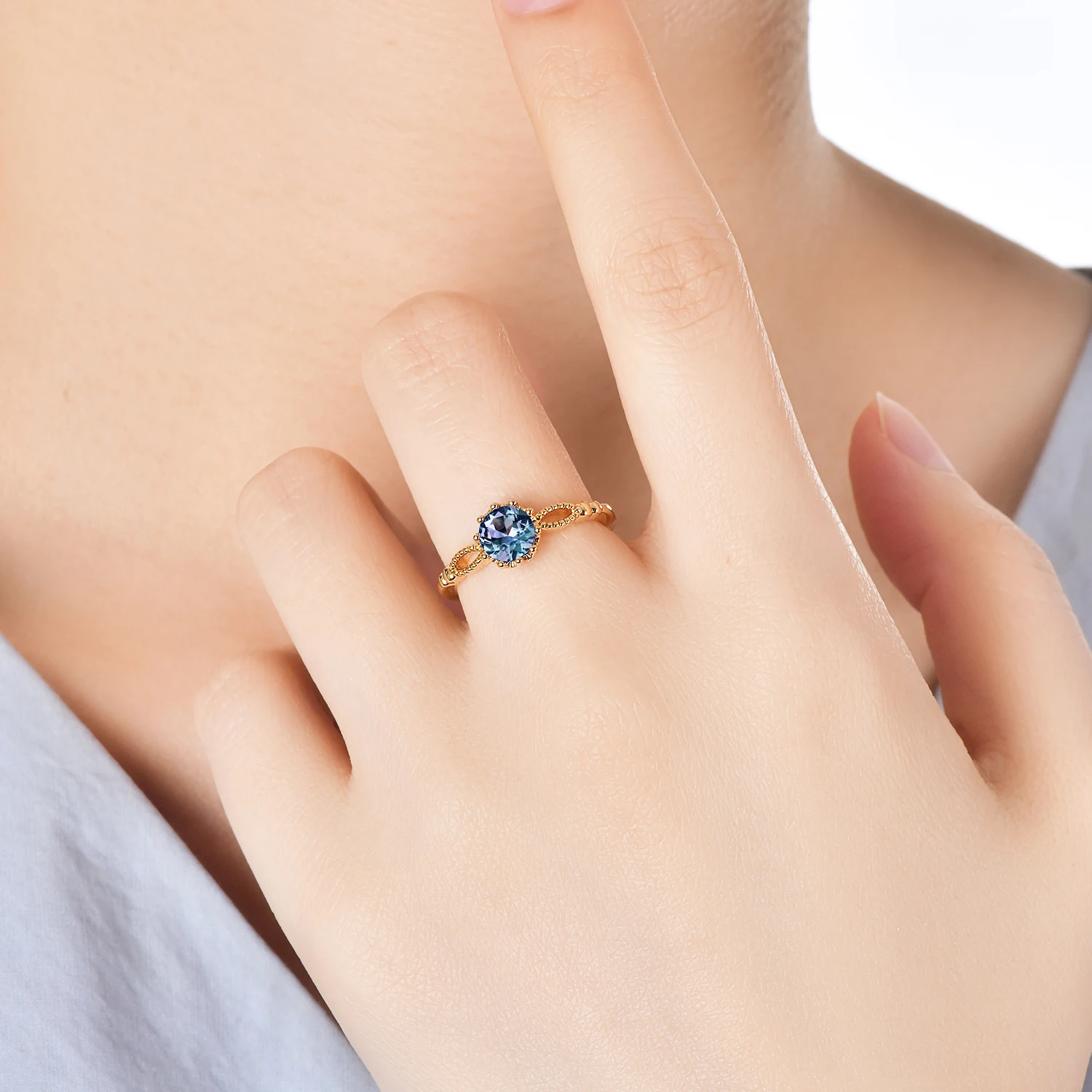 S925 Silver Lab Created Alexandrite Gemstone Vintage Crown Engagement Ring For Women Destiny Jewellery New Wedding Jewelry