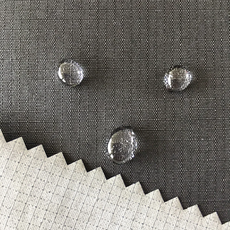 Factory Supply All Weather Jacket Fabric Nylon Taslan Ripstop Fabric Strong Waterproof PU Milky Coating