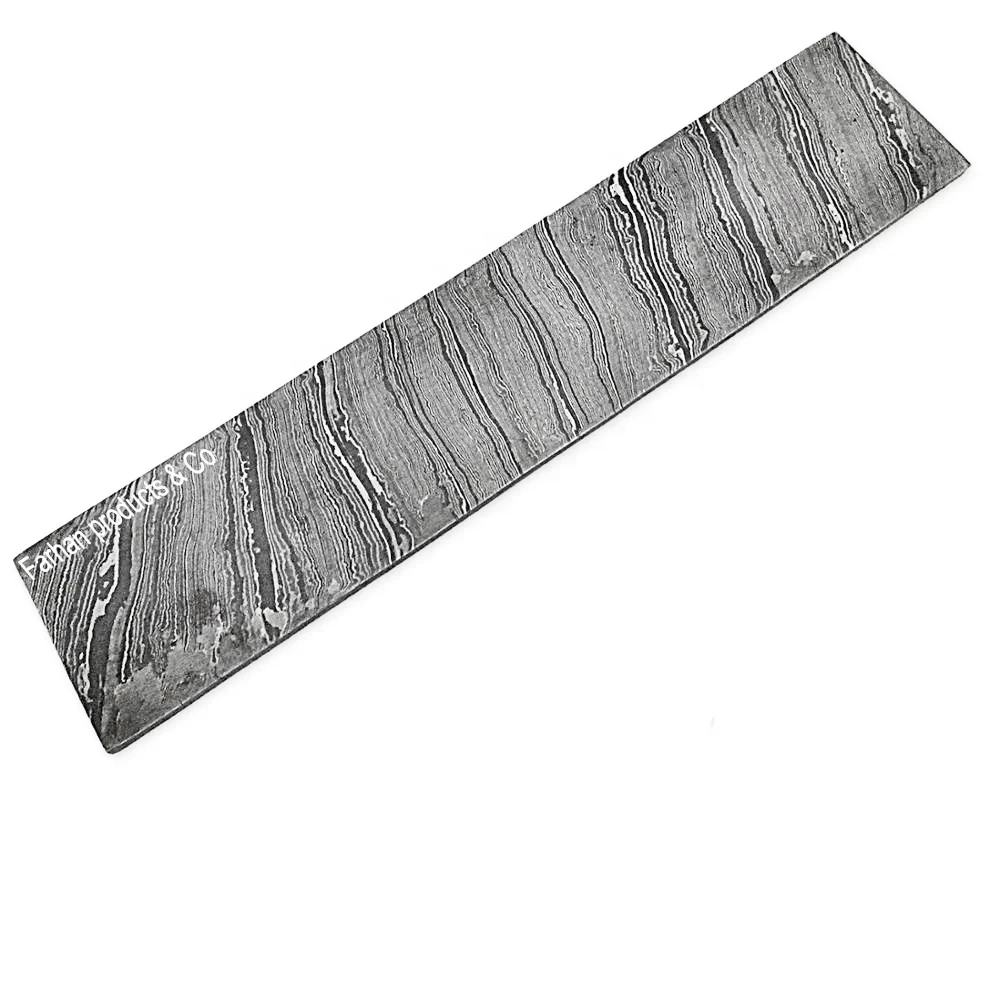 
White Deer Damascus Steel LONG TWIST Pattern Billet Bar Forged 
