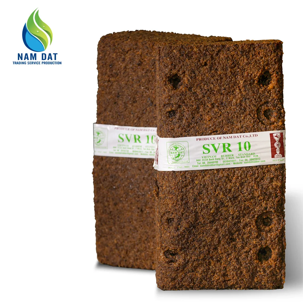 Vietnam Producer Nam Dat Brand New Condition Brown Color Natural Rubber Raw Flexible Material SVR 10 (TSR 10) With Multi Usage