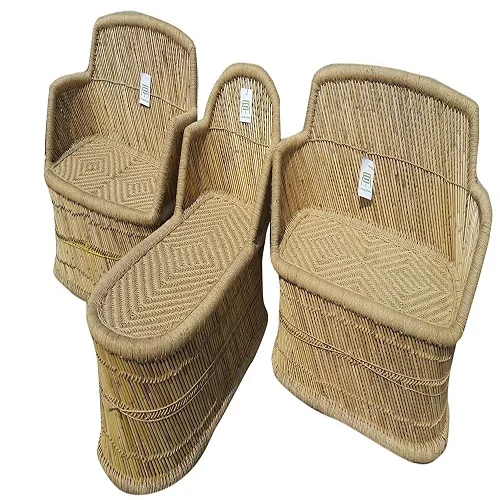 2024 Best Selling Eco- Friendly Bamboo Cane Lightweight Sofa Lounger + Long Reclining Chair for Beach Garden Backyard Terrace Sale