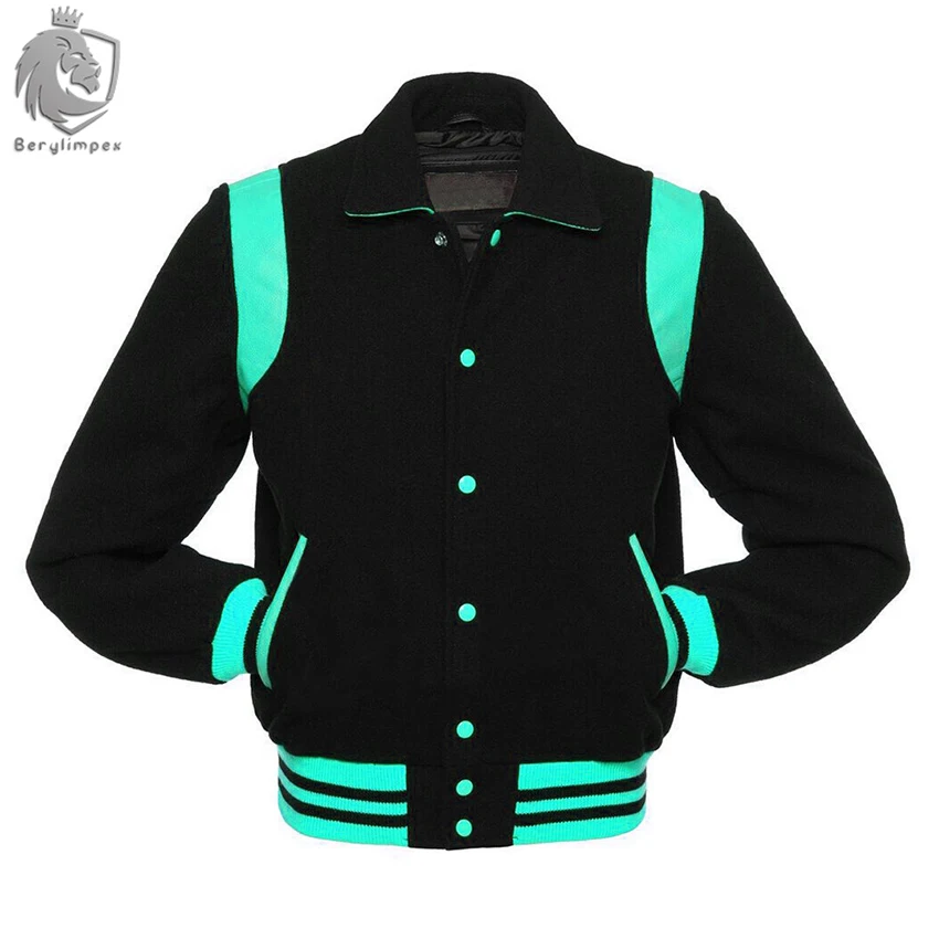 Varsity Jacket Melton Wool and Genuine Leather Custom Varsity Jacket.