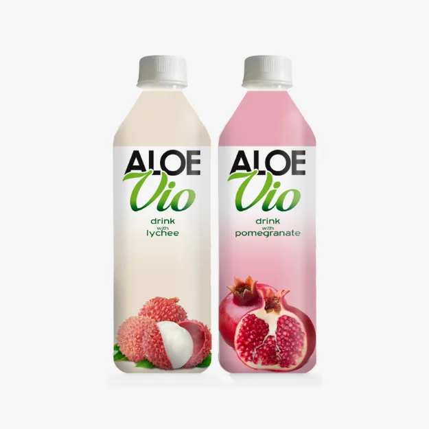 ALOE VIO - 500ml Aloe Vera Drink Tasty Grape OEM Drink Juice Citrus Fruit Bottle Sterilized with Sacs Can (tinned) Low-carb GMP