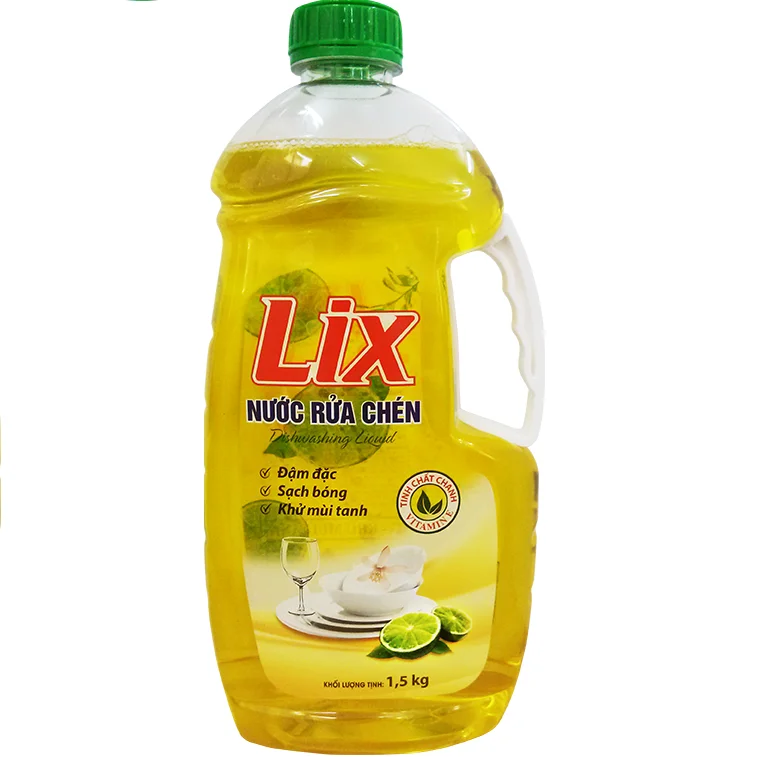 TOP SELLER 1.5 KILOS DISH SOAP/ LIX LEMON DISHWASHING LIQUID/ OEM DISHWASHING LIQUID WITH FACTORY PRICE FROM THE SUPPLIER IN VN
