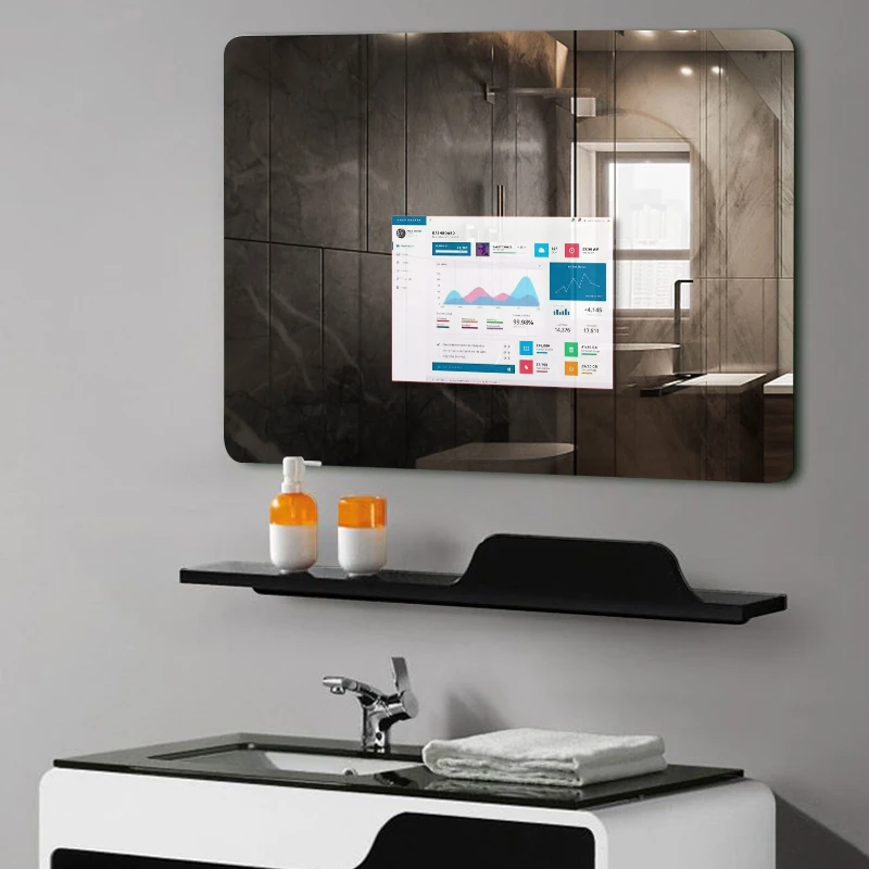 Квадратное светодиодное настенное зеркало для парикмахерской Samsung Tv Magic Mirror японское с экраном Lg