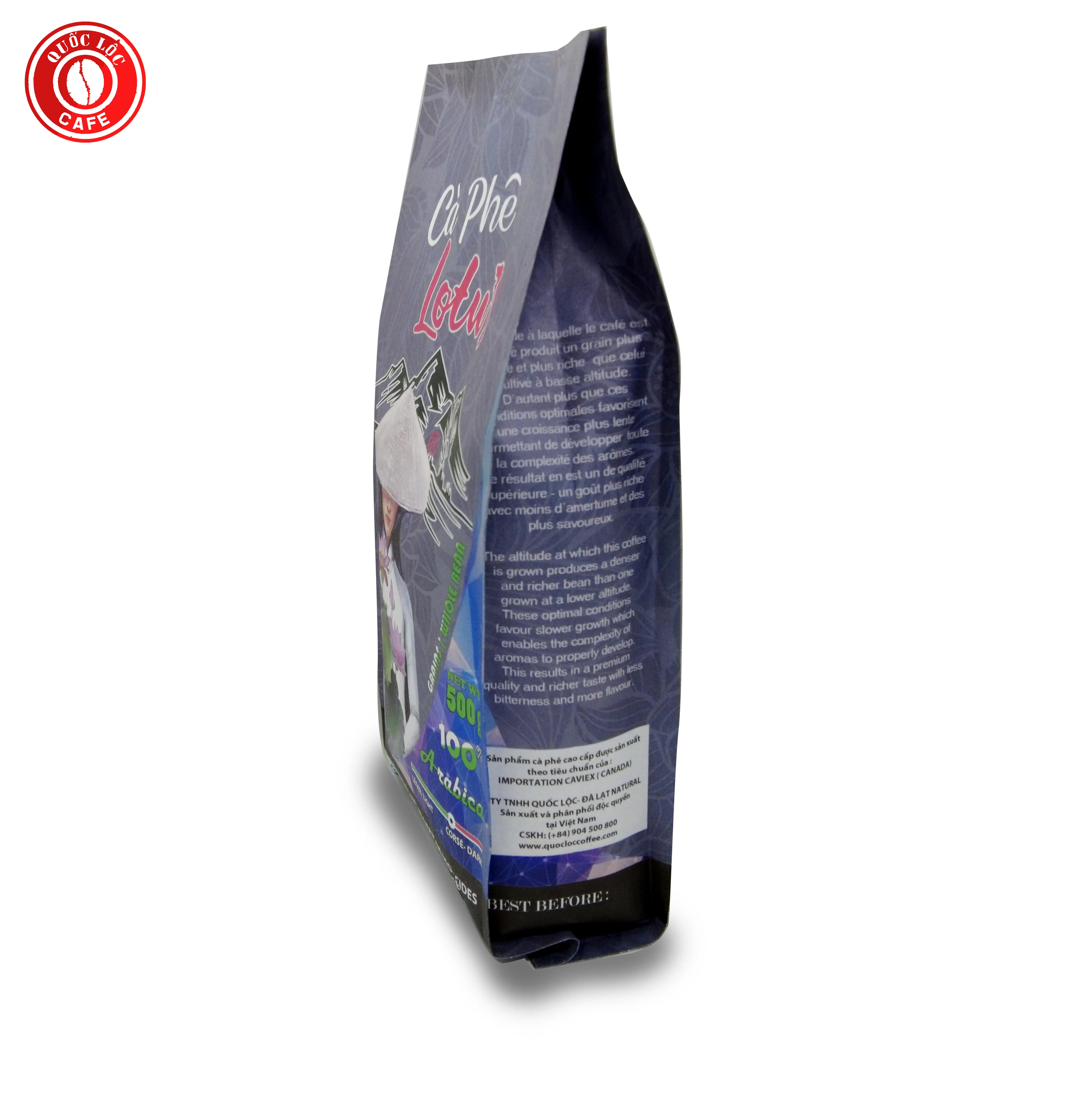 
Packing in Bag ISO Certification Life Hot Air Roast Type 100 % Arabica Lotus Arabica coffee from Vietnam 