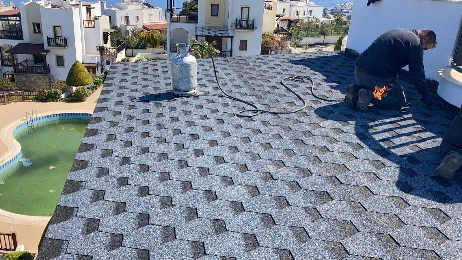 Waterproof Beautiful Cheap hexagonal asphalt roof shingle - Sim Shingles - Hexagon