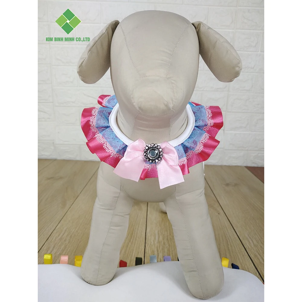 Customizable Cat Accessories Comfy Cloth Printed Necktie Necklace Cute Cat Collar