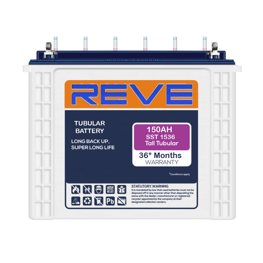 Reve Anti Corrosion Long Life 12V 150AH Deep Cycle Tubular Alkaline Battery Manufacturer & Global Supplier At Bulk Rate