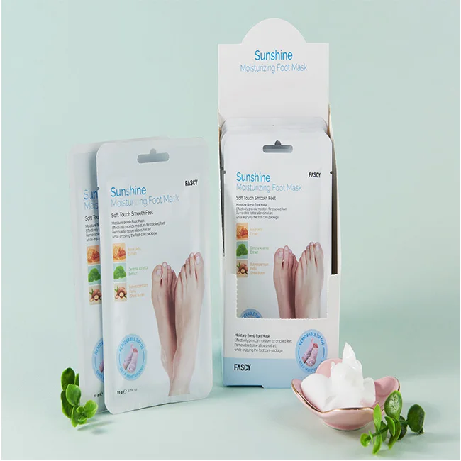 Quality Assurancr Dual layered shine Moisturizing Foot Mask with removable tiptoes