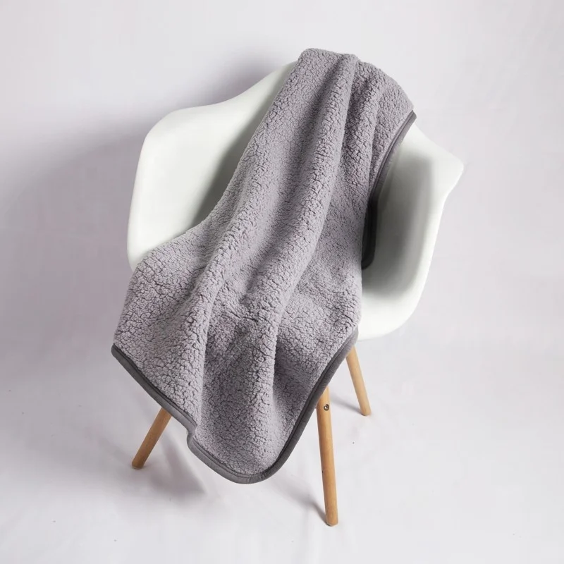 
Лидер продаж, серое мягкое двустороннее одеяло Sherpa для маленьких мальчиков и новорожденных 