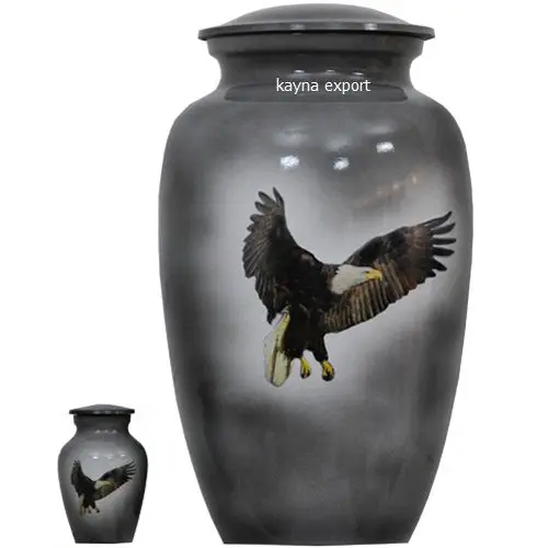 premium quality metal urns for funeral handcrafted beautiful printed design wholesale price bulk quantity urns supplier