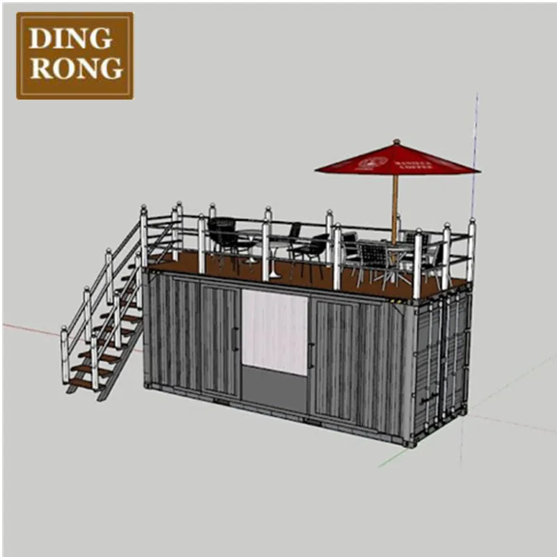 duplex flatpack modular luxury portable 20ft shipping container restaurant 40ft with kitchen prefabricated