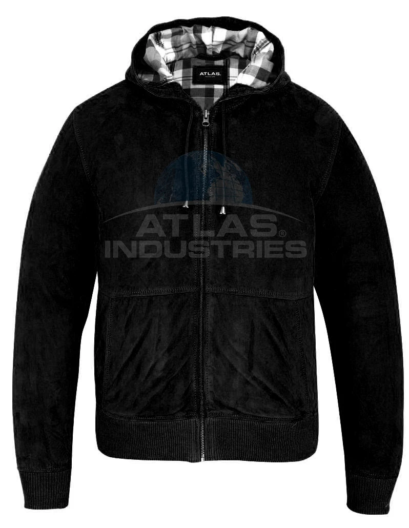 Черная женская кожаная куртка с капюшоном, высококачественная овечья кожа, замша, кожа и молнии Ykk, металлические аксессуары