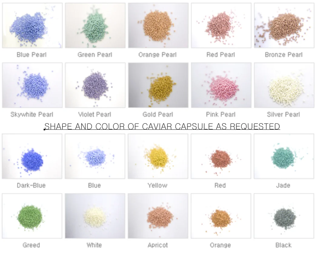 Korea Private label OEM wholesales Colorful micro capsule pearl caviar face serum anti wrinkle Whitening Anti-aging effect