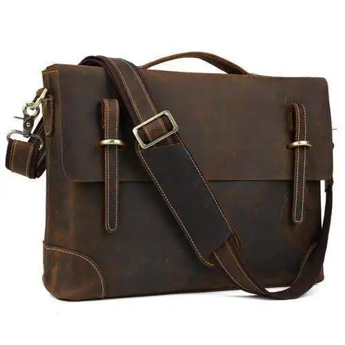 High Standard Colour Cow Leather laptop Bag Long Lasting Quality For Office Laptop Briefcase Male or Female Uses
