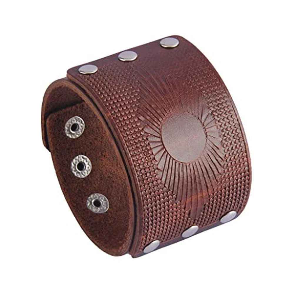 Fashion Design Leather Bracelets Hand Bracelet Stone PK Jewelry Decoration Customized Size Customized Packing Customized Color