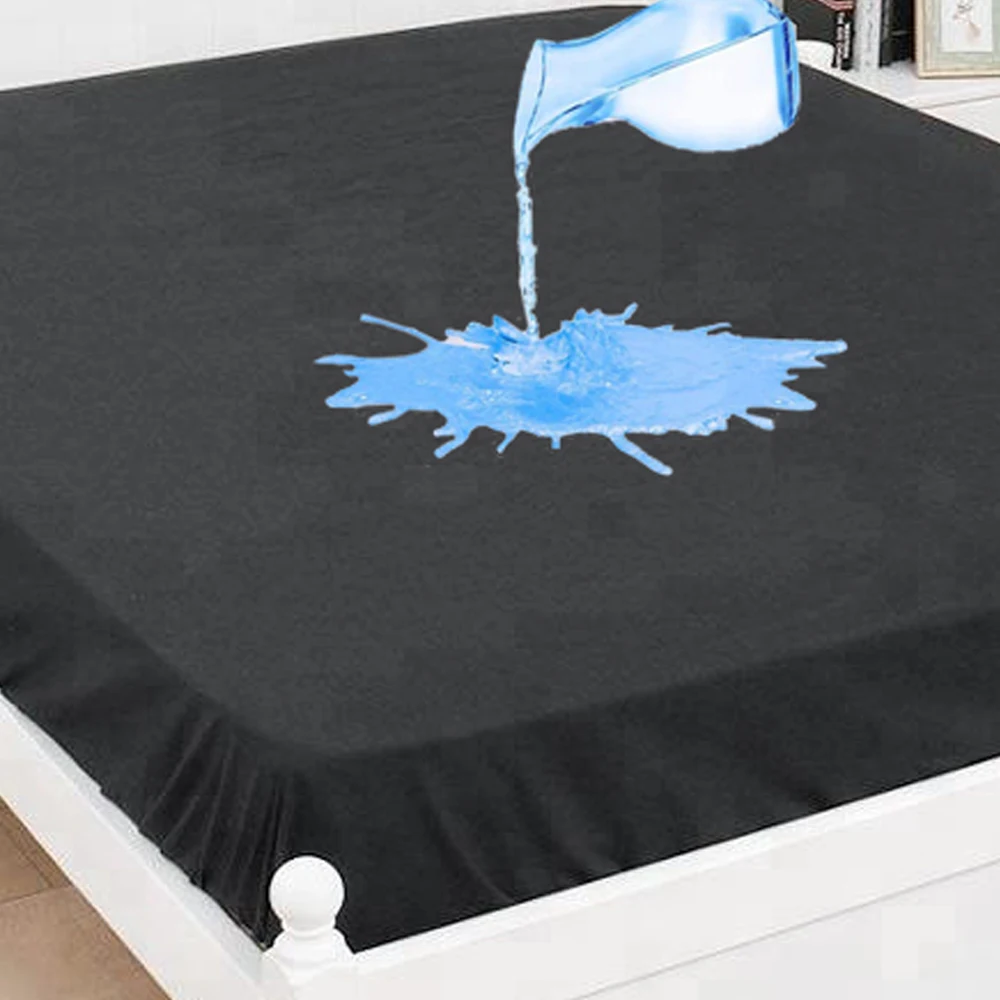 Waterproof Mattress Protector King/Queen Size Jersey Fittted Bed Sheets with Elastic Band
