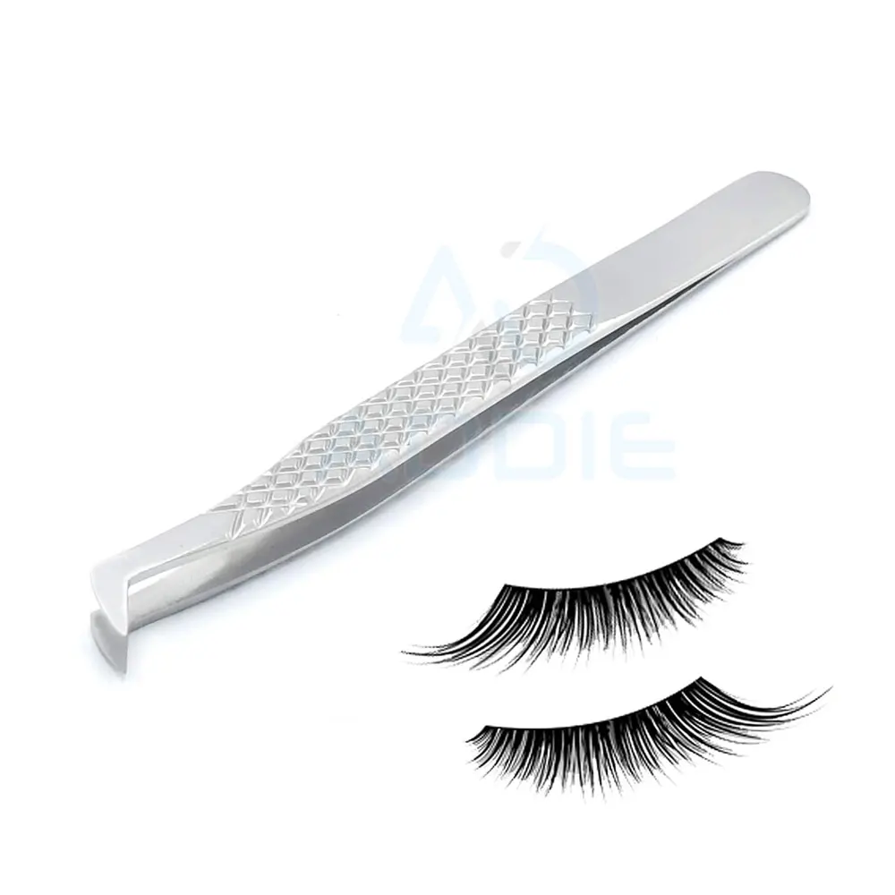 Легкие Серебристые объем загрузки Пинцет из нержавеющей стали со стразами сцепление для наращивания ресниц