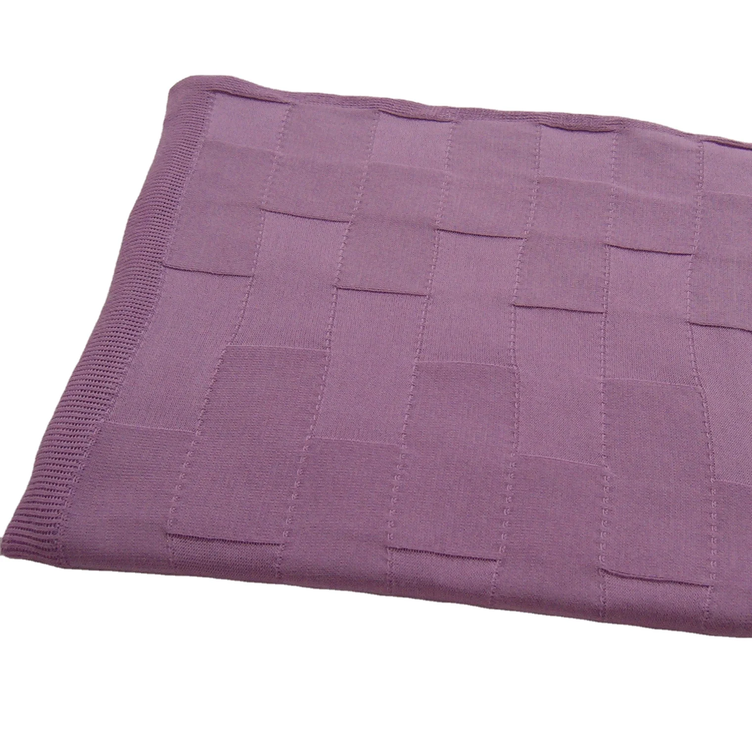 Высококачественные вязаные одеяла из 100% хлопка в итальянском стиле с сертификацией пряжи для украшения дома