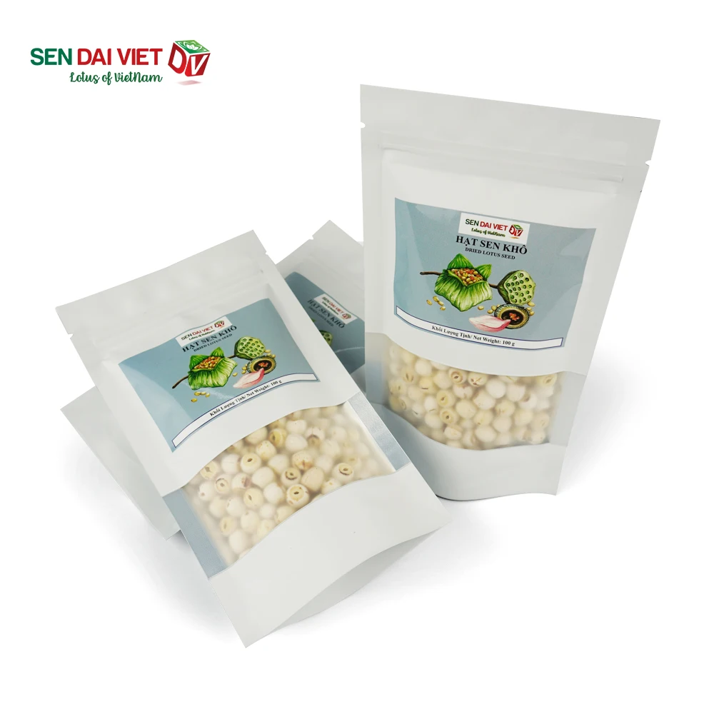 White Color Ivory Lotus Seed Particle Shape Nuts Peeled Off 100% Purity ISO Certificate Dried Lotus Seeds from Vietnam