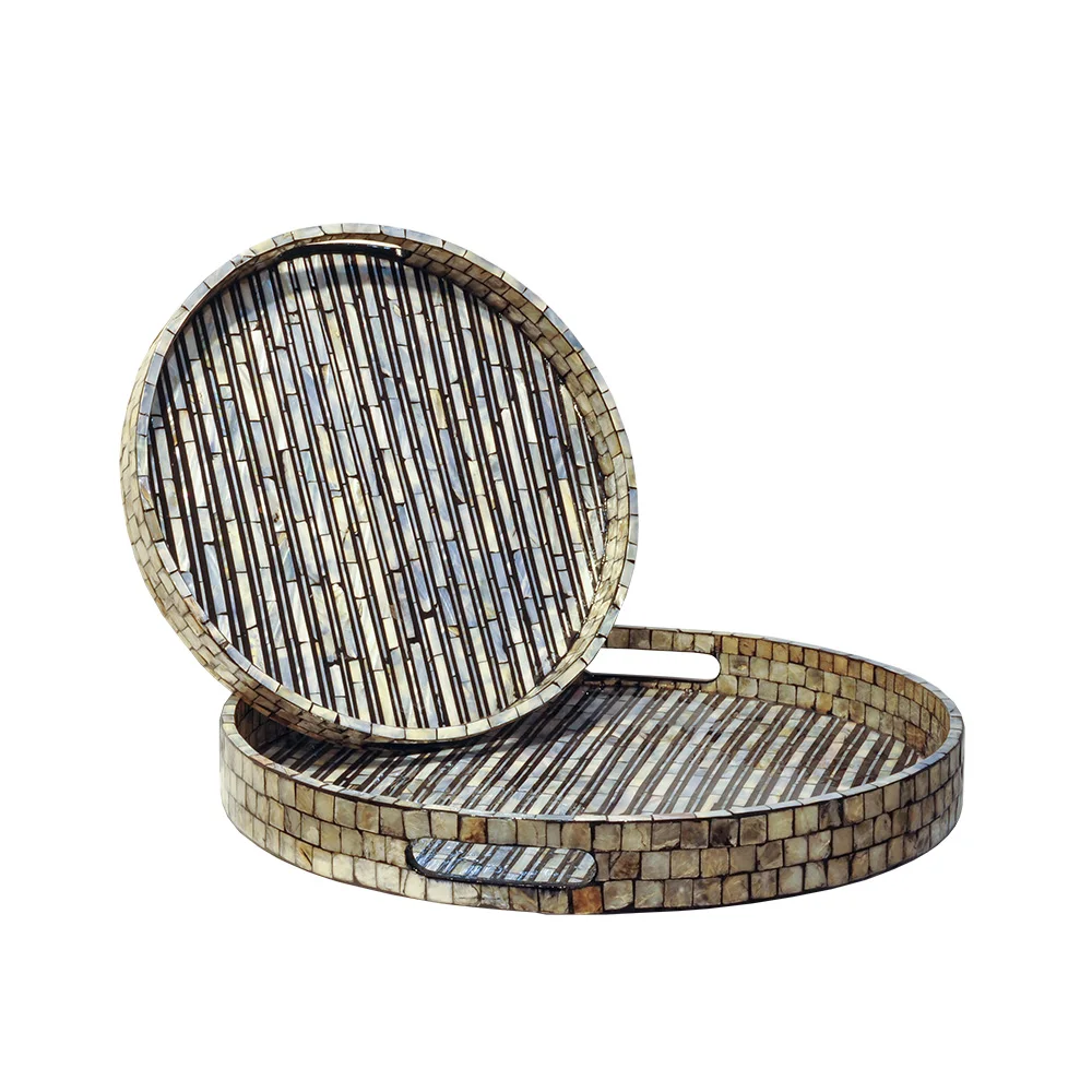 Lacquer Tray Inlaid With Mother Of Pearl Decor Home, Hanging Wall Vietnam Square Serving Tray/ craft wooden tray