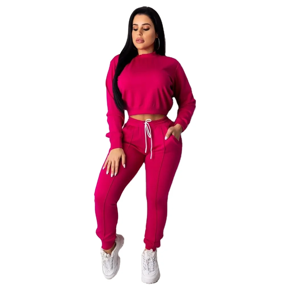 New Style Short Body Red Silk track suit for women Gym tracksuit