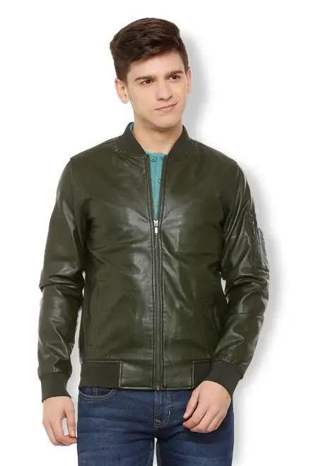 2019 Hot sale men jacket cheap winter zipper pu leather jaket men