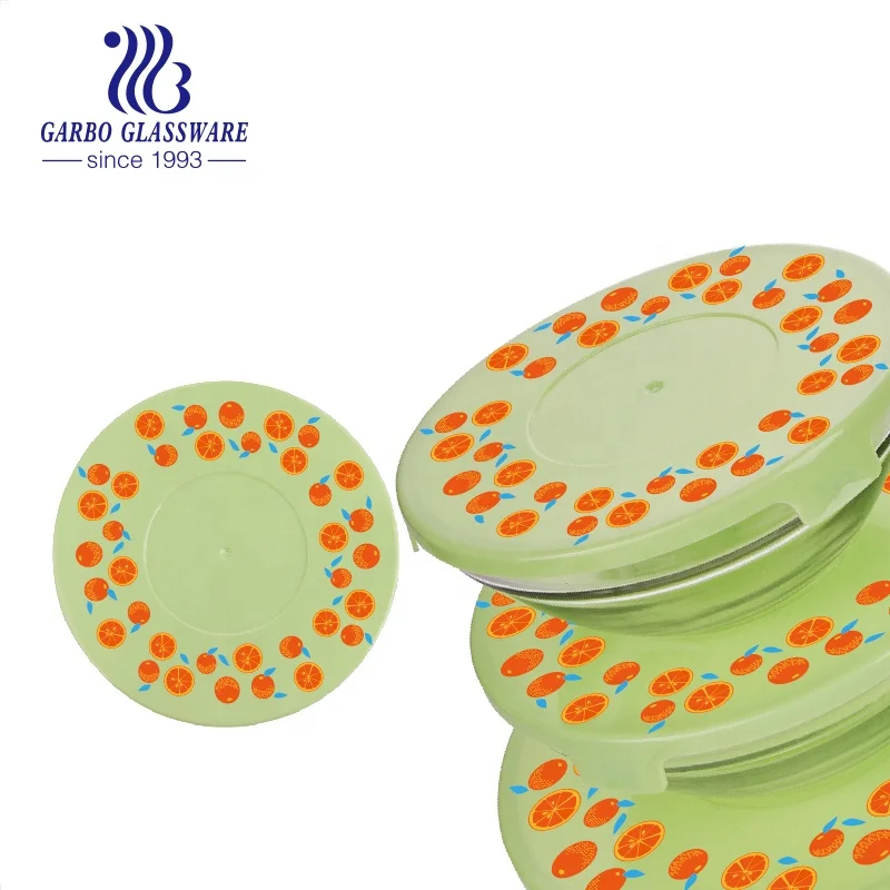 Luxury 5pcs Glass Bowl Set Hot Sale Round Home Decor Clear Heat Resistant With Lid Fruit Salad Food Kitchen Glass Bowl Cookware