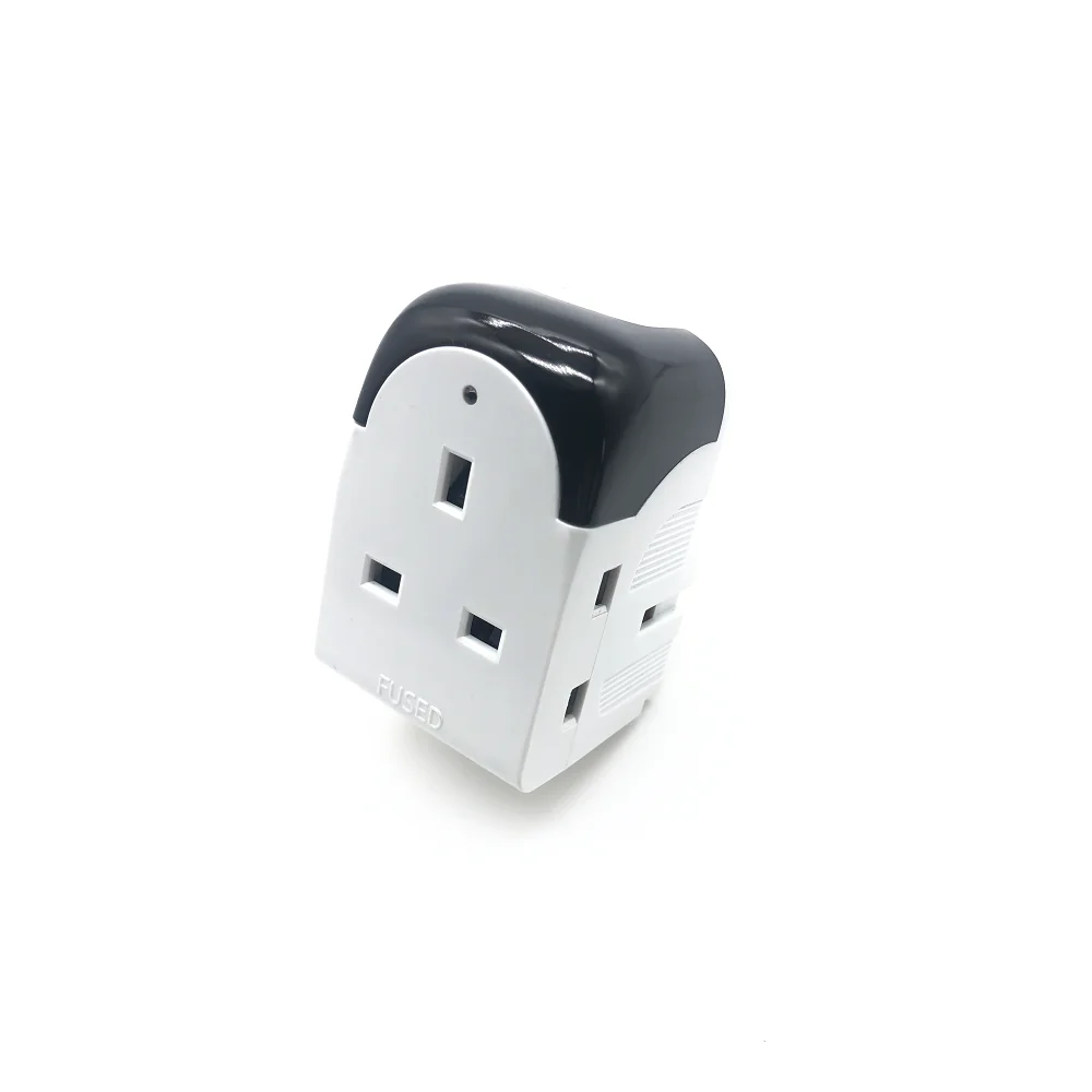 Multi Three plugs UK BS 1363/3 and CB certificate GCC Gmark Power Supplies Adapters With full copper pins