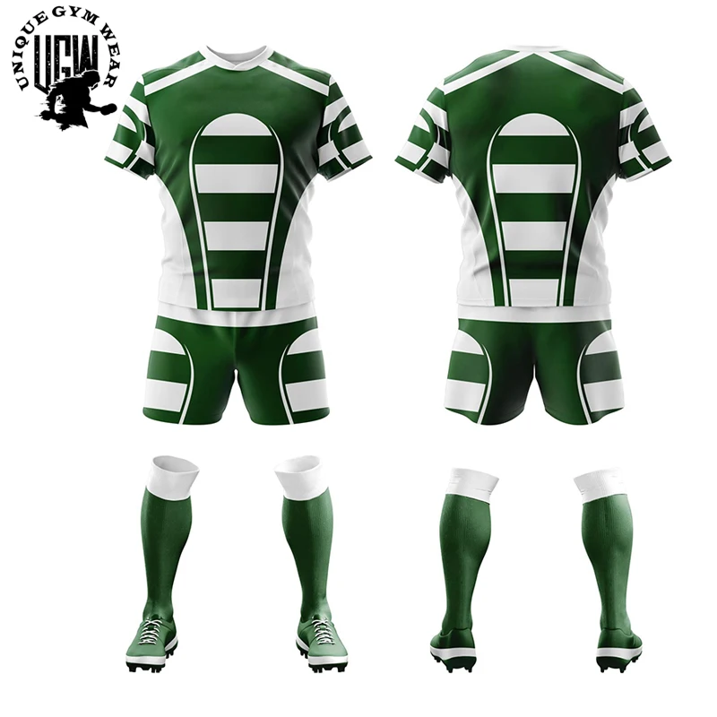 Top Quality Custom Made Men Sublimated Rugby Uniforms set Good Design Rugby Uniform